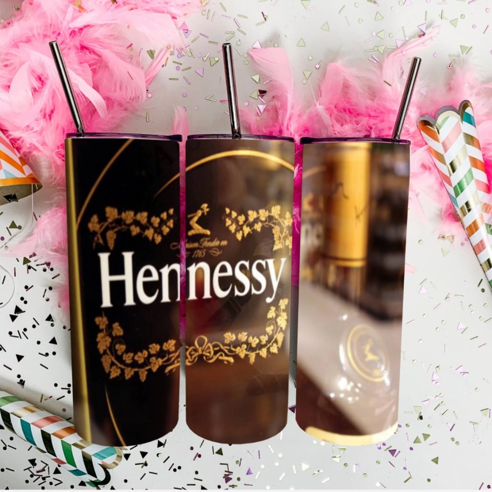 Hennessy 20 oz Skinny Inspired Tumblers.